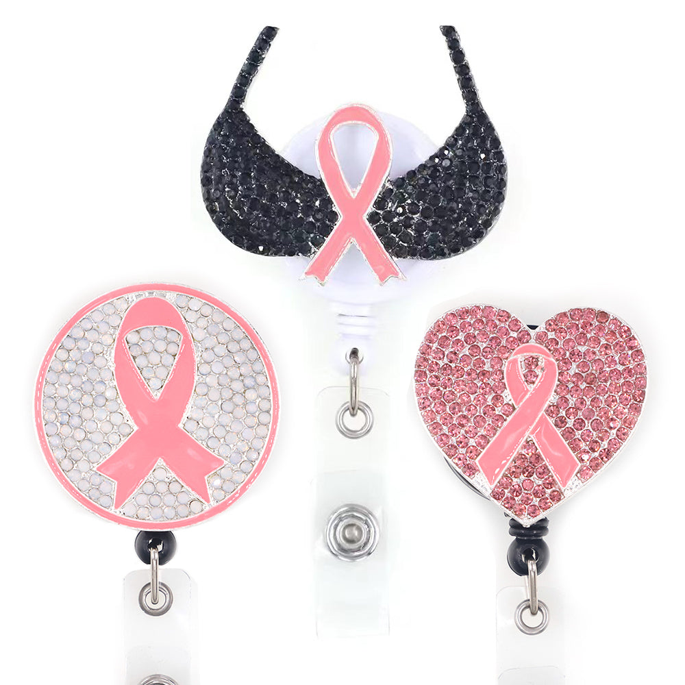 Buy Rhinestones Heartbeat Alloy Retractable ID Badge Reel